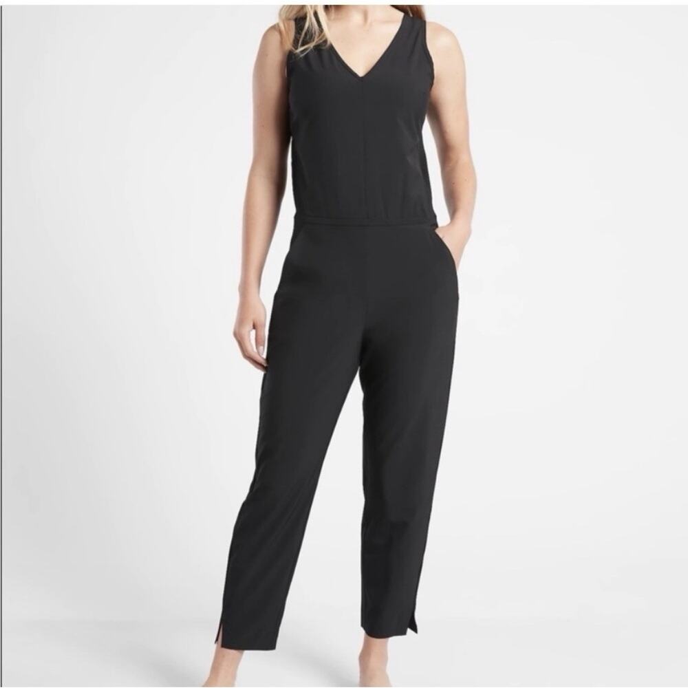 Athleta Brooklyn Utility Jumpsuit Black Size 18